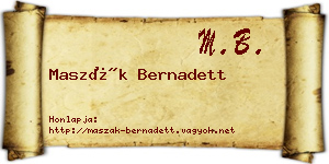Maszák Bernadett névjegykártya